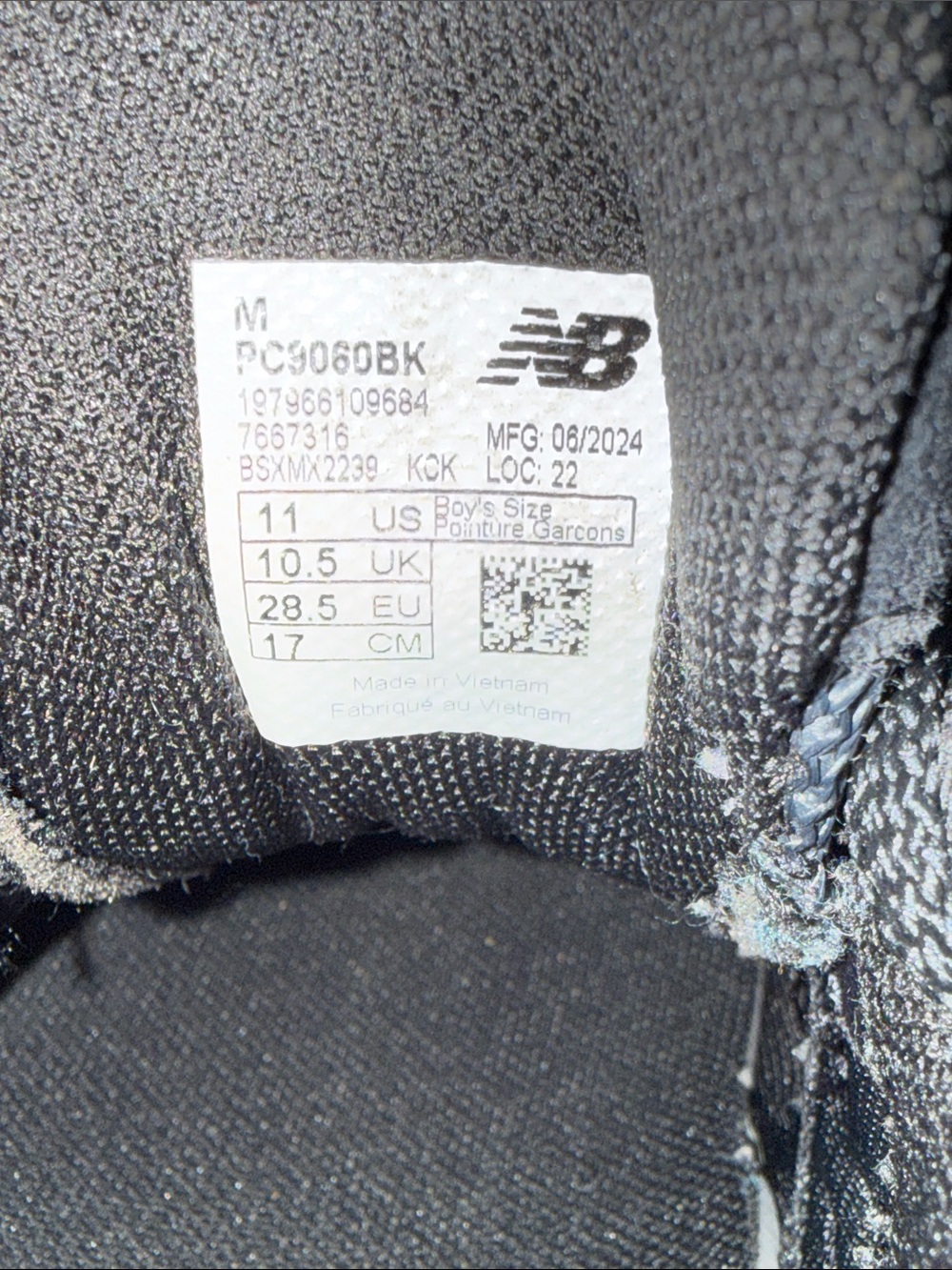 New Balance 9060 Little Kids “Black Castlerock” PC9060BK size 11 11c - Picture 2 of 9